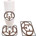 thumbnail image 1 of GOHAO Puppy Logo templaate Dog Sign pet icon in 3 Piece Bathroom Rugs Set Bath Rug Contour Mat and Toilet Lid Cover, 1 of 2