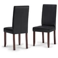 thumbnail image 1 of Simpli Home Acadian Transitional Parson Dining Chair (Set of 2) in Distressed Black Faux Leather, 1 of 8
