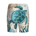 thumbnail image 2 of Haiem Watercolor Sea Turtle Men's Pajama Short with Soft Woven Cotton Elastic Waistband Sleep Short-X-Large, 2 of 9