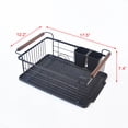 thumbnail image 3 of Better Homes & Gardens Dish Drying Rack with Utensil Holder, Metal and Acacia Wood, Well Suited to Dish Drying and Sink Organization, 3 of 11