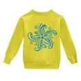 thumbnail image 4 of PMVFHDE Chandail en Molleton en Solde pour Filles Mode Décontractée Imprimé à Manches Longues Jaune,120, 4 of 5