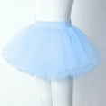 thumbnail image 4 of Sholeno Kids Girls Ballet Dance Tutu Skirt Elastic Waist Layered Mesh Tulle Dance SKirt Ballerina Sky Blue L, 4 of 6