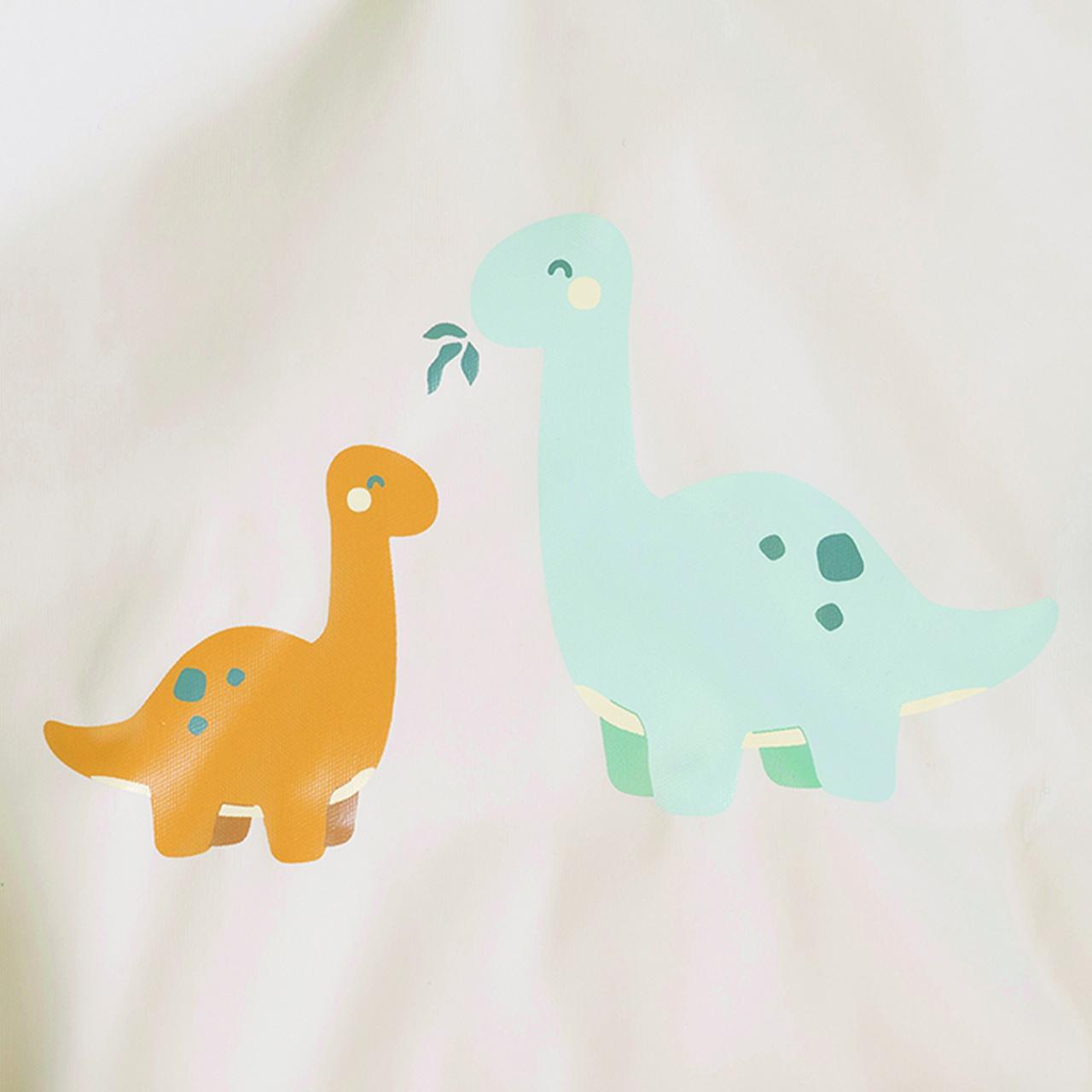 SARO Wild Dino Long Sleeve Waterproof Bib for Toddlers - Full Coverage for Messy Eating & Sensory Play