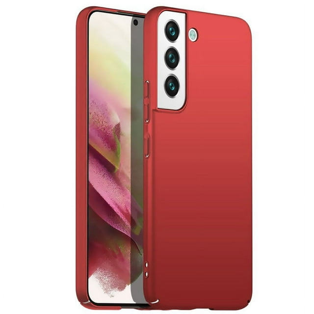 PANDACO Étui Rigide Métallique Rouge pour Samsung Galaxy S22+