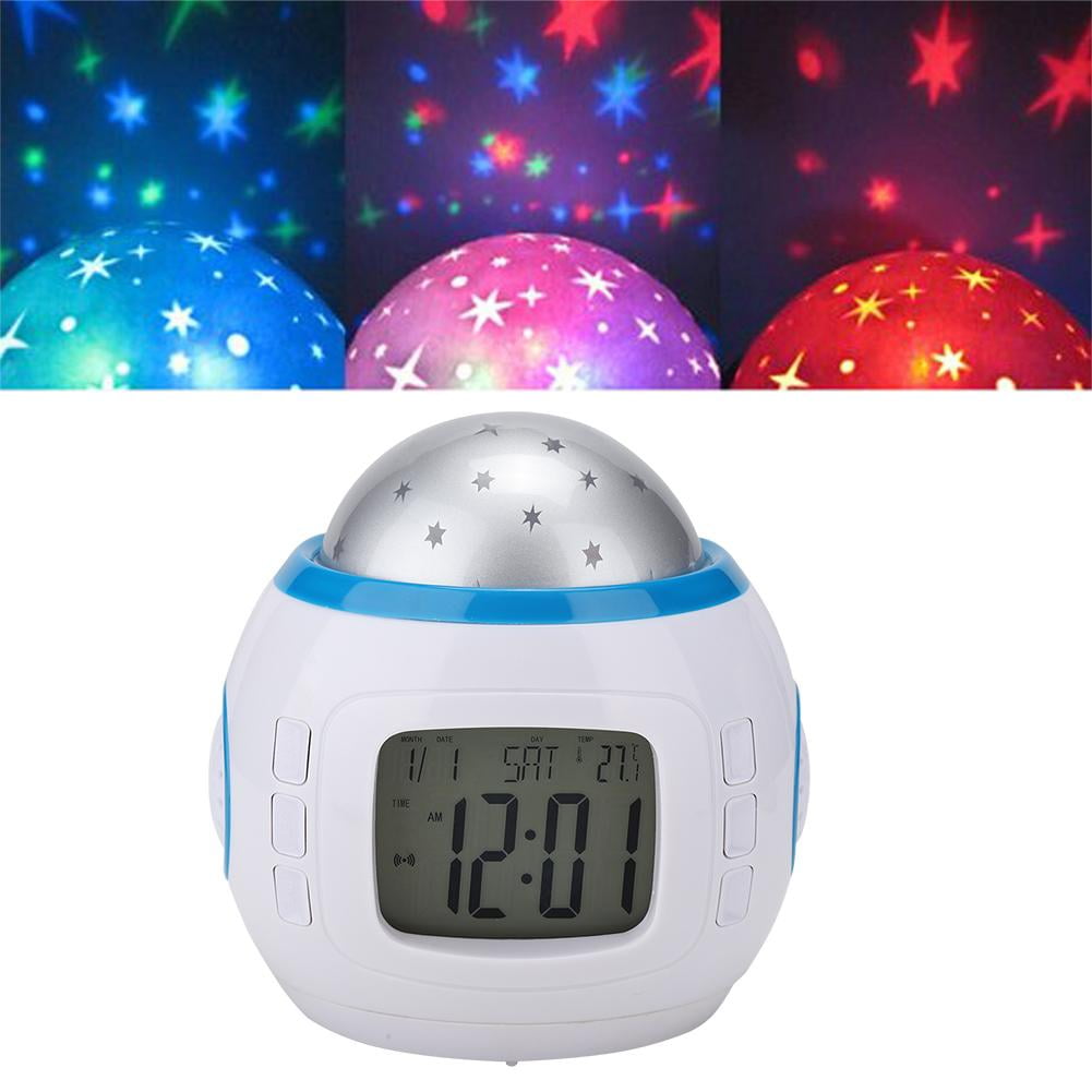 Rdeghly Music Alarm Clock,Alarm Clock,Kids Music LED Star Sky