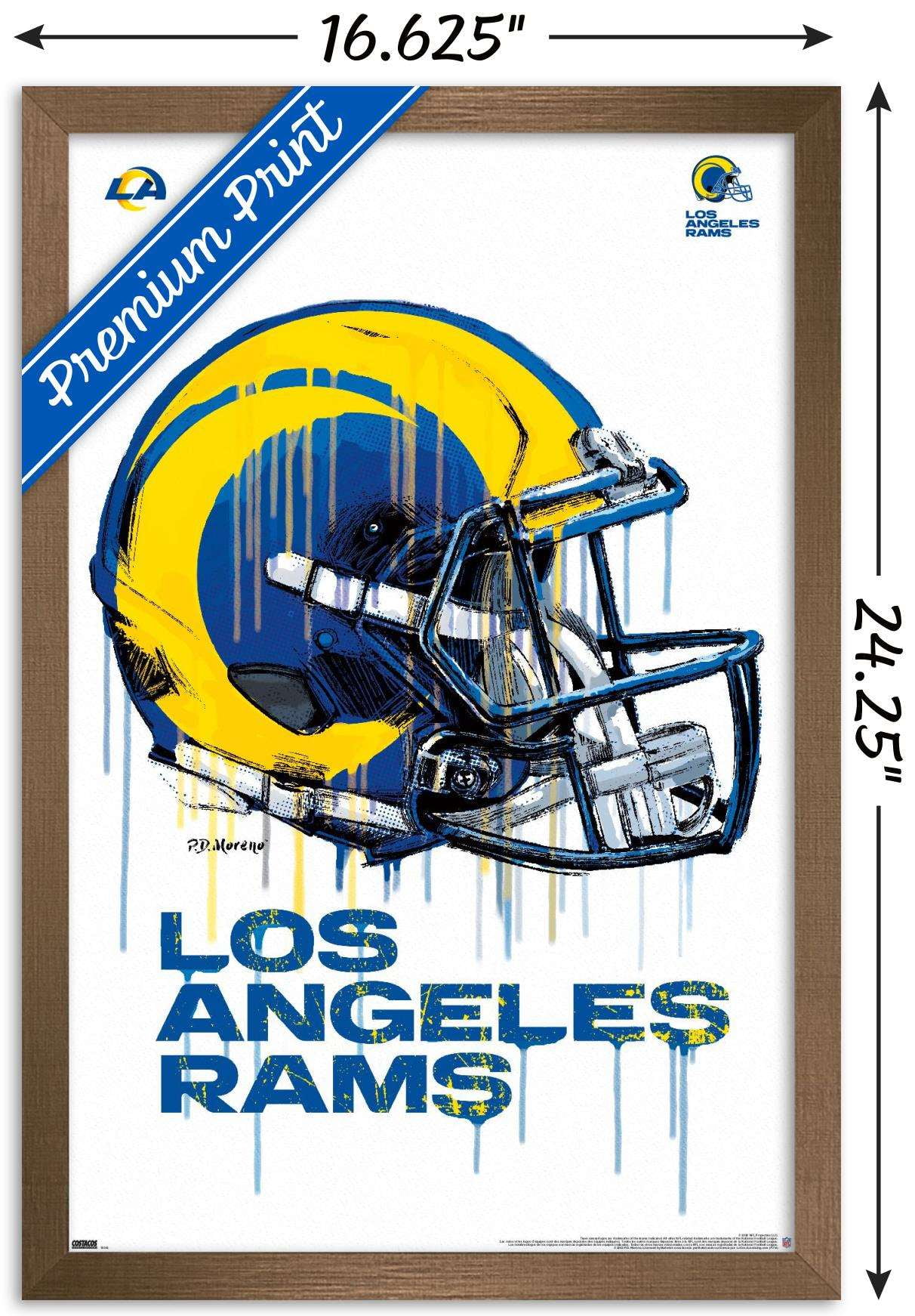 22.375 x 34 Trends International Wall Poster Los Angeles Rams Helmet