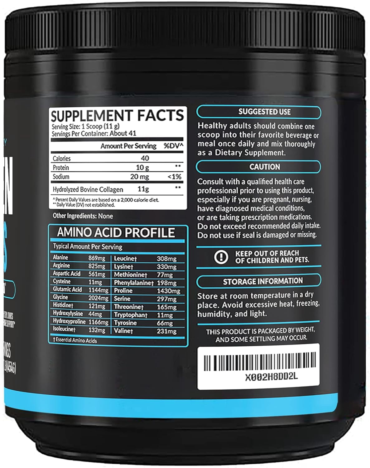 Multi Collagen Peptides Powder – Hydrolyzed Type I & III Grass-Fed Bovine Collagen – Unflavored Protein for Hair Skin Nails, Joints & Mobility – Keto Paleo – 41 Servings