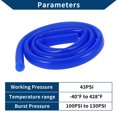 thumbnail image 4 of Unique Bargains Silicone Vacuum Tubing Hose Automotive Vacuum Line High Temperature 5.5Ft 9/16" 14mm ID 2.5mm Thickness 1 Pcs Blue 130PSI Max Pressure, 4 of 6