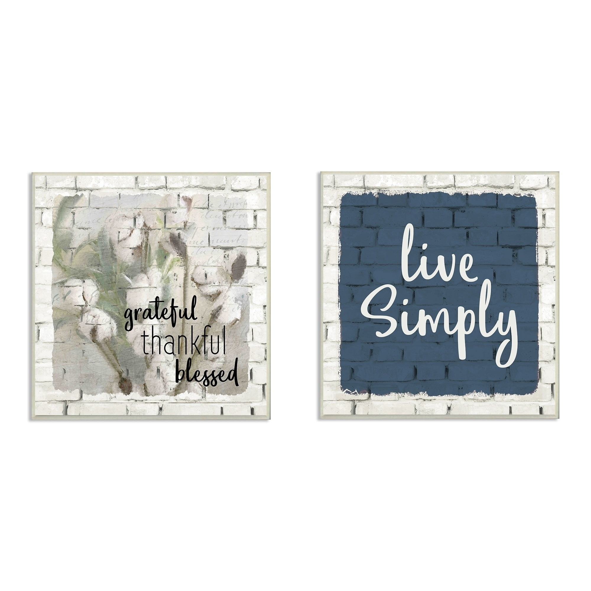 Stupell Love And Live Simply Farm House Windmill 2pc Multi Piece Wood Wall Art Set, 12 x12 - 12 x 12