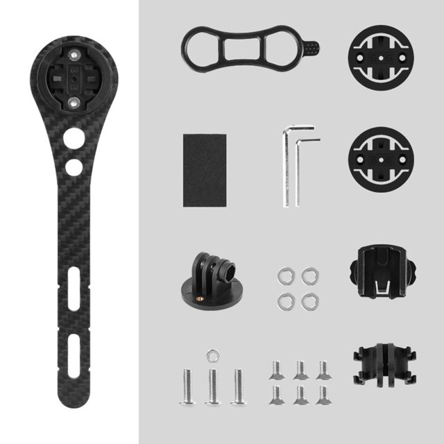 Compteur de Vitesse en Fibre de Carbone pour Vélo Support Multi-Fonction Extension Longue