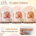 thumbnail image 6 of Costway Kids Vanity with Lights with 5 Drawers & 2 Compartments, Single-door Cabinet White, 6 of 11
