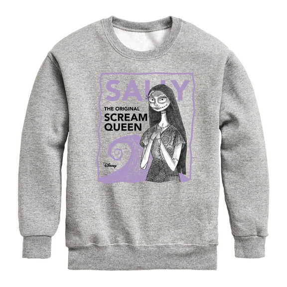 The Nightmare Before Christmas - Sally Scream Queen - Youth Crewneck Fleece Sweatshirt