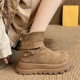 thumbnail image 4 of Khaki Womens Comfortable Boots With Back Zipper And Flat Sole For Casual Wear And Versatile Styling, 4 of 9