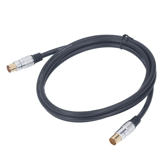 ZOUSSIQI Coaxial Cable 5ft Triple Shielded 9.5mm Male to Female RG59U Coax TV Cable for Satellite Receivers EL225#16313