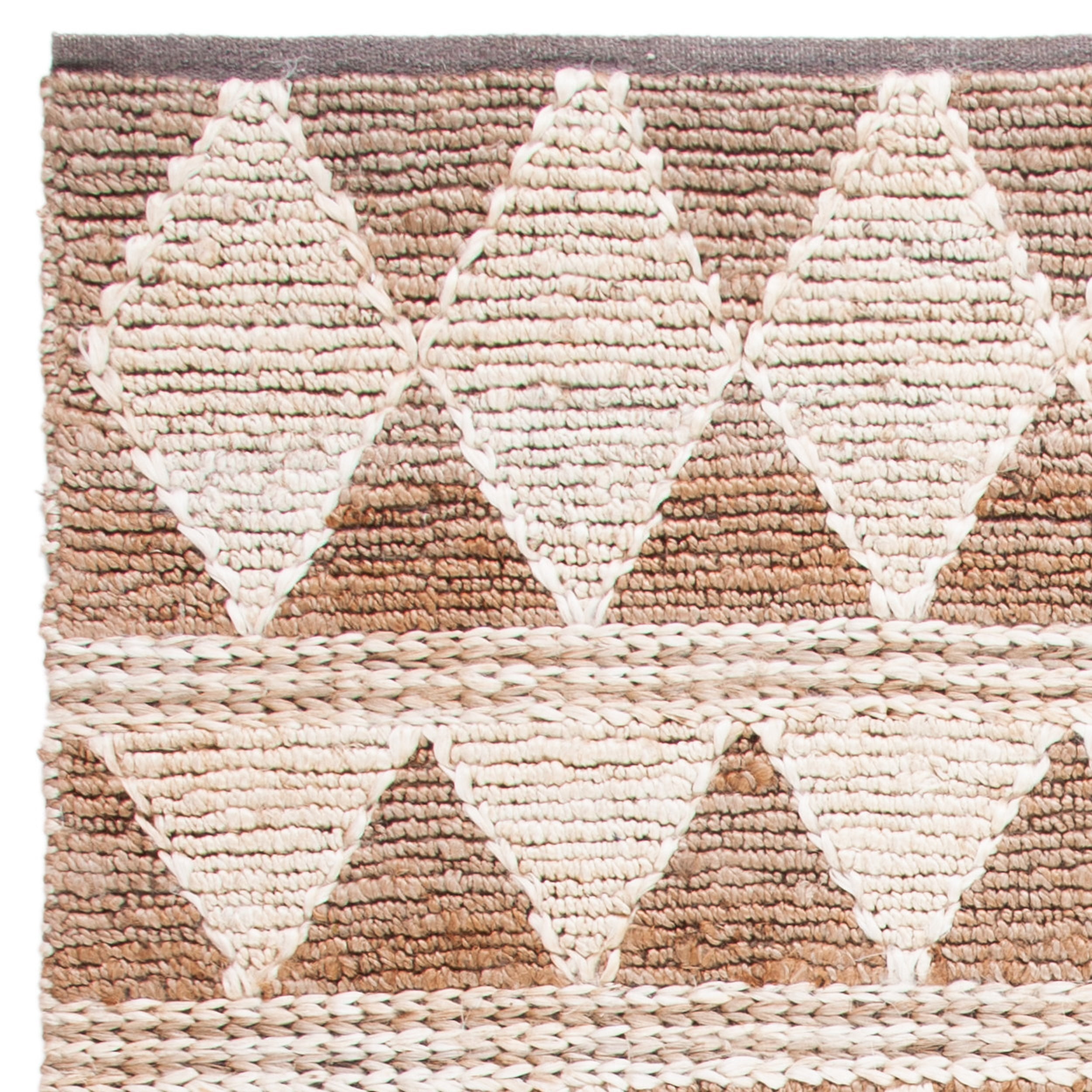 SAFAVIEH Natural Fiber Serenity Geometric Jute Area Rug, Brown/Beige, 9' x 12'
