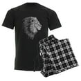 thumbnail image 6 of CafePress - Lion (Black And White) Pajamas - Men's Dark Loose Fit Cotton Pajama Set, 6 of 7