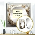 thumbnail image 3 of Designart "Delicate White Whirling Vision" Abstract Spirals Square Mirror Wall Decor Transitional - Large Gold Square Bathroom Mirror - Square Printed Wall Mirror Art, 3 of 5