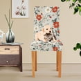 thumbnail image 4 of Yayeee 4 Pack Dining Chair Covers Stretch Parson Chairs Slipcovers Seat Protector, Red and White Floral Pattern, 4 of 6