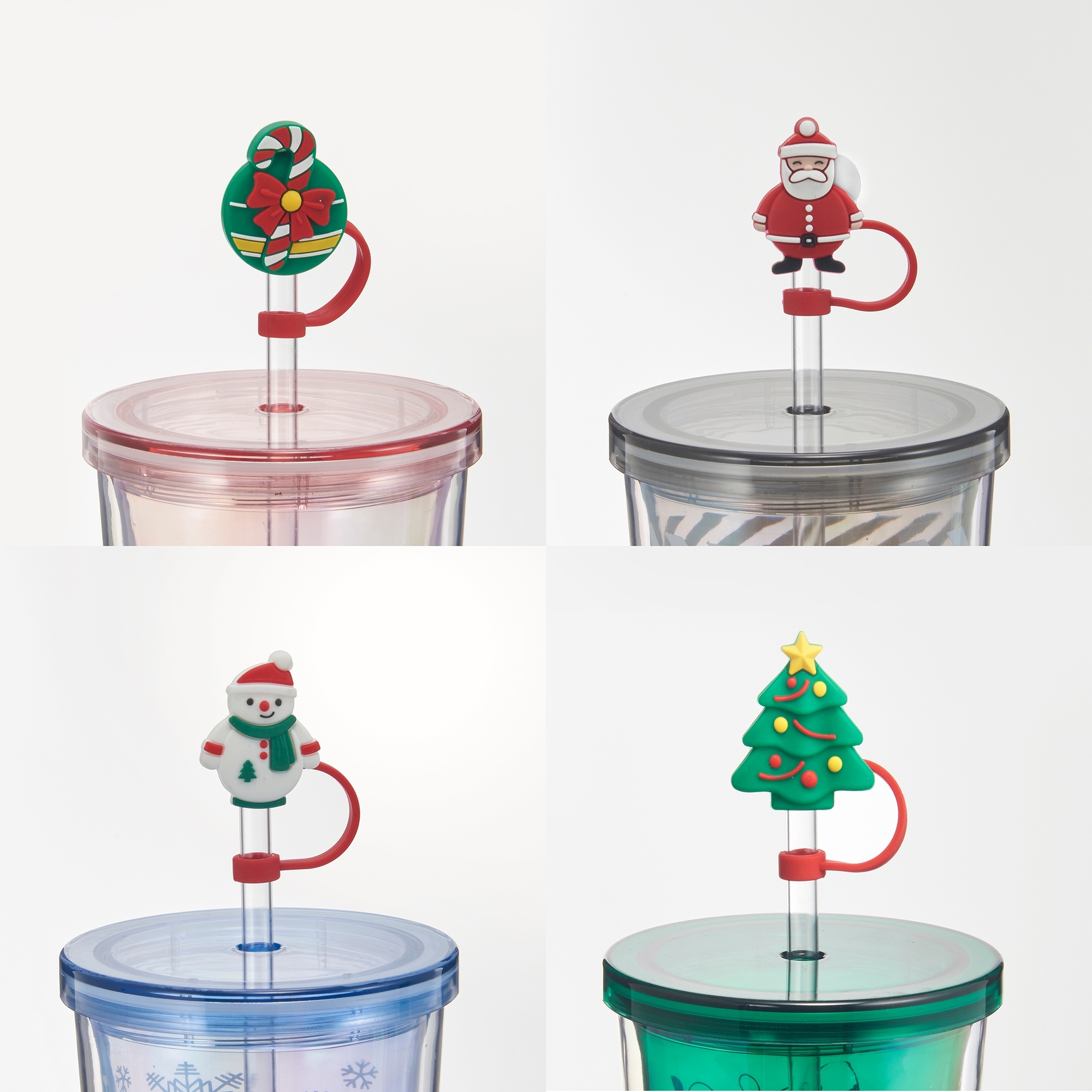 Mainstays 4-Pack Holiday Time Christmas Tumblers with Figural Straw $13.31  (Reg. $24) - $3.33/26 Oz Tumbler - Fabulessly Frugal