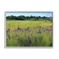 Stupell Industries Countryside Grassland Field Purple Pink Flower Blossoms, 20 x 16, Design by Kamdon Kreations