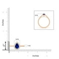 thumbnail image 5 of ANGARA Natural Pear-Shaped Blue Sapphire Halo Engagement Ring in 14K Rose Gold for Women (Size-7x5mm) | September Birthstone, Anniversary, Jewelry Gift for Women | Natural Blue Sapphire Ring, 5 of 9