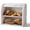 White, variant on Bread Box: Large 2-Tier Roll Top Bread Storage Container for Kitchen Counter, Bread Holder Bin for Countertop, Self-Assembly, White