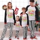thumbnail image 2 of Pijamas familiares a juego de Navidad, conjuntos de pijamas a cuadros blancos y negros, Just Who Loves Christams en julio, 2 of 4