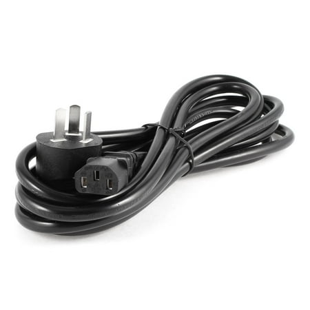 AU Plug to IEC320 C13 Adapter Scanner PC Power Cable 3meter Black 10A AC 250V