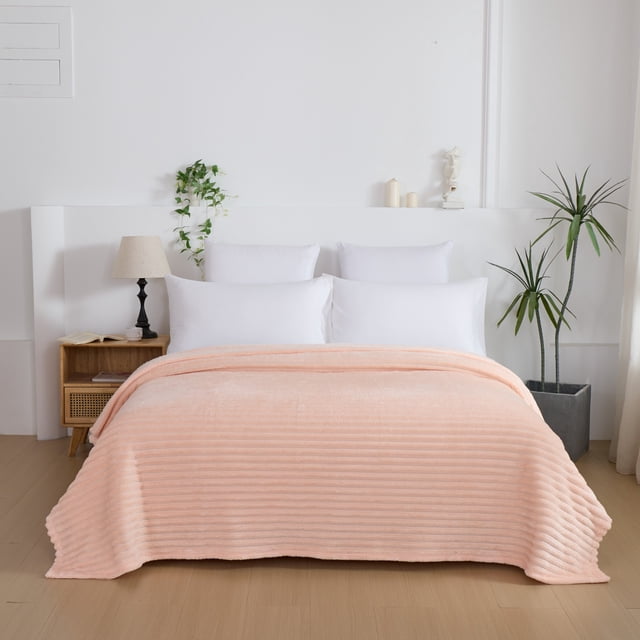 Mainstays Rib Blanket Pink DQ