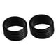 thumbnail image 2 of Paquete de 2 anillos de fijación para agarre de raqueta de tenis de 2,5 cm con extremos sellados de envoltura de bucle Negro, 2 of 9