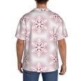 thumbnail image 3 of Naloa Christmas Snowflakes Men's Loose Fit Cuban Collar Short-Sleeve Shirt, Hawaiian Shirts, Mens Shirts Casual for Everyday Wear Outings-Medium, 3 of 5