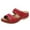 Red, variant on GHSOHS Womens Sandals Slippers Women's Water Shoes Trendy Flip Flops Wide Sandals for Women Shoes Comfort Soft Bottom Wedge Sandals Breathable Hollow Bohemian Sandals Beach Sandal Orthopedic Sand,9.5