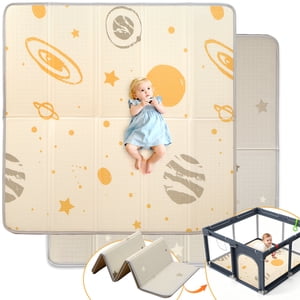 JoyStone Baby Play Mat, Reversible Animal Print, 50" x 50"