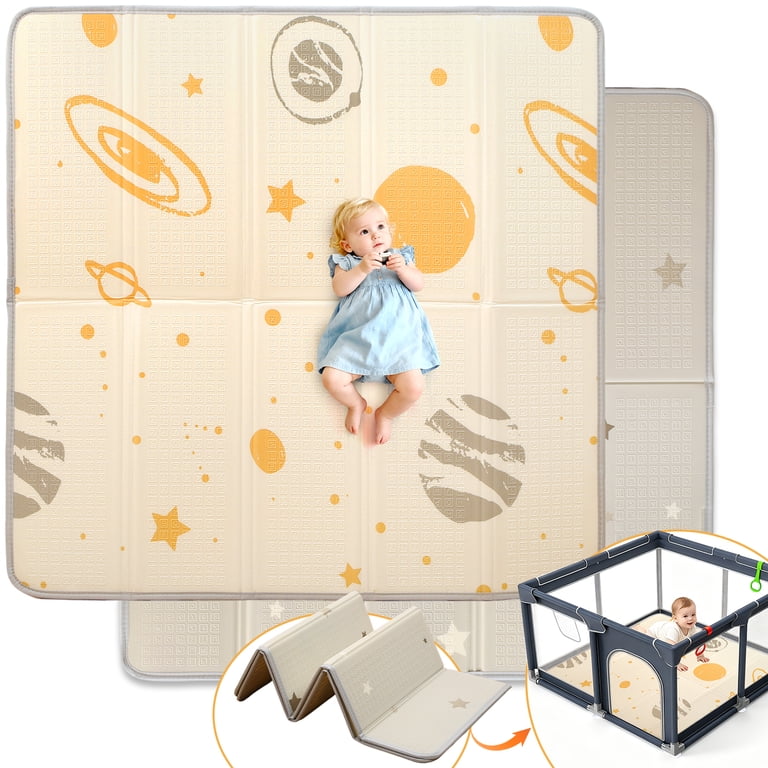 JoyStone Baby Play Mat, Reversible Animal Print, 50" x 50" photo 1