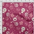 thumbnail image 4 of oneOone Polyester Spandex Dark Magenta Fabric Halloween Diy Clothing Quilting Fabric Print Fabric By Yard 56 Inch Wide, 4 of 4