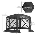 thumbnail image 3 of 12' x 12' Pop Up Screen Tent, Camping Shelter Picnic Canopy, Black, 3 of 10