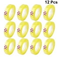 thumbnail image 3 of KAKOWELY 12 Pcs Transparent Yellow Packing Tape Sealing Adhesive Tape For Office Use Strong Adhesion For More, 3 of 8