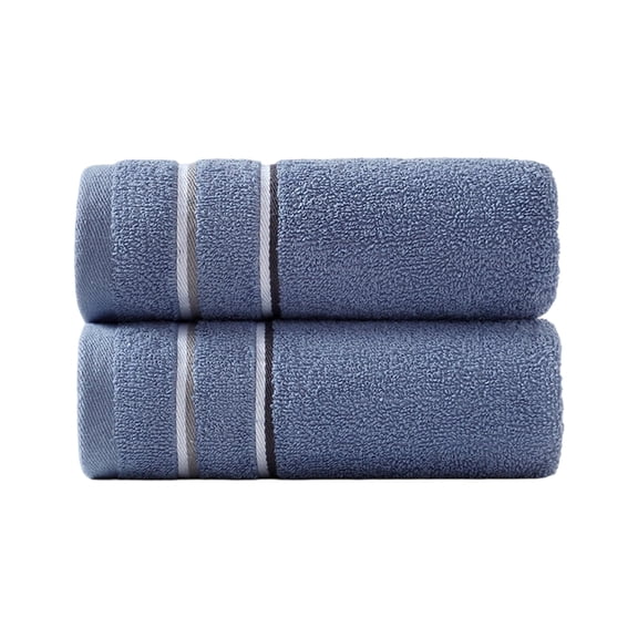 Kyusrd Hand Towels for Bathroom,Cotton Soft Absorbent Decorative Hand Towel for Face Spa Bath Gym Kitchen,Dark Blue,35x75cm