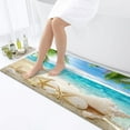 thumbnail image 2 of Beach Bathroom Rug Mat, Beach Starfish Bathroom Rugs Set, Tropical Paradise Beach Blue Sky Palm Tree Non-Slip Bath Carpet Summer Tropical Beach Seaside Island Blue Sea Tub and Shower Mat(19"X31"), 2 of 5