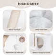 thumbnail image 5 of Sennaux Flower Cat Tree Tower for Indoor Cats  with Scratching Posts, Plush Perches, Solid Wood, 37.8", White, 5 of 8