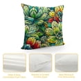 thumbnail image 4 of COMIO Succulent Throw Pillow Covers Abstract Floral Plants Glass Aesthetic Art Bohemian Cottagecore Green Orange Blue Decor Comfortable Soft Bedroom Indoor Room Office Square Pillow Covers White, 4 of 5