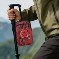 thumbnail image 4 of COEQINE Patterned Crutch Pouch, Walking Cane Bag Red Rose Marble Forearm Crutch Storage Pouch, Two Zipper Pouch, Lightweight, Large Capacity, for Elbow Crutches, 4 of 7