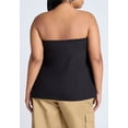 thumbnail image 2 of ELOQUII Women's Plus Size Linen Blend Column Tube Top, 2 of 3
