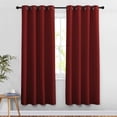 thumbnail image 1 of Cortina NICETOWN con paneles de puerta opaca, 132 x 198 cm, color rojo burdeos, 1 of 6