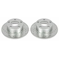 Power Stop Rear Pair of Drilled and Slotted Brake Rotors EBR429XPR