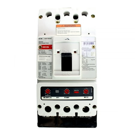 Cutler Hammer Eaton HKD3400F Circuit Breaker HKD Frame, 400A, 3-Pole, 240V