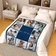 thumbnail image 5 of Personalized Collage Throw Blanket with Photo Text, Customized Picture Collage Throw Blanket for Birthday Customized Picture Bed Blanket for Boyfriend Girlfriend Anniversary Blankets, 5 of 5