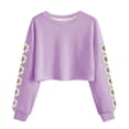thumbnail image 1 of Camisetas de Manga Larga de las Mujeres Moda Impresa Suelta Casual Cuello Redondo Suéter Deportivo Superior, 1 of 5