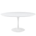 thumbnail image 2 of Modway Lippa 60" Round Wood Top Dining Table in White, 2 of 7