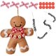 thumbnail image 1 of Kit Para Hacer Un Hombre De Jengibre: ¡Crea Tus Propios Adornos Jengibre Personalizados Pegatinas Navideñas Fieltro Con Diseño Dibujos Animados. Incluye Lazo, Cuentas Y Las 26 Letras Del Alfabeto B#, 1 of 7